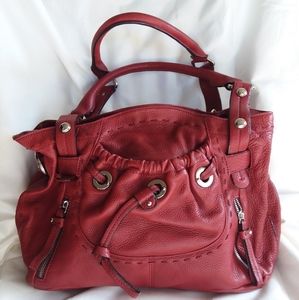 B Makowsky Red Shoulder Bag